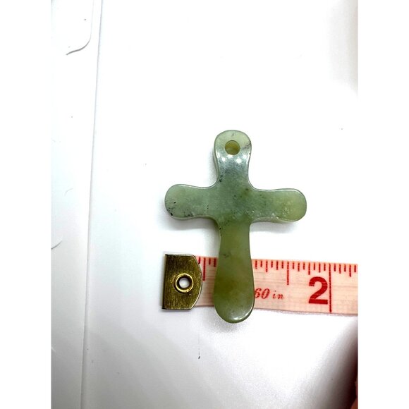 Alaskan Jade Cross Pendant Polar Mountains Nephrite Stone Gift Box Spiritual - Picture 9 of 9